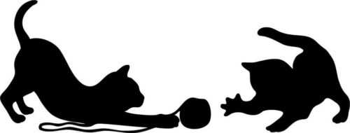 Samolepka Ambiance Cats playing with the ball Ambiance