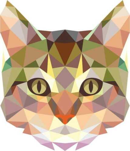 Samolepka Ambiance Origami Cat Ambiance