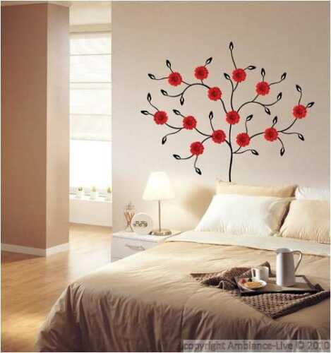 Samolepka Ambiance Red Gerbera Tree Ambiance