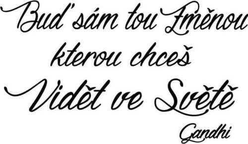 Samolepka na zeď s citátem Ambiance Gandhi Změna Ambiance