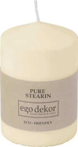 Smetanově bílá svíčka Eco candles by Ego dekor Top, doba hoření 25 h