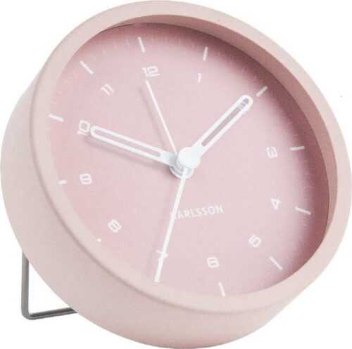 Světle růžový budík Karlsson Tinge