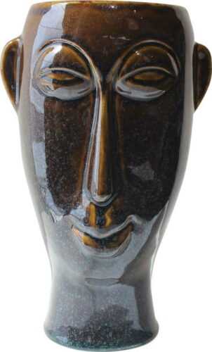 Tmavě hnědá porcelánová váza PT LIVING Mask