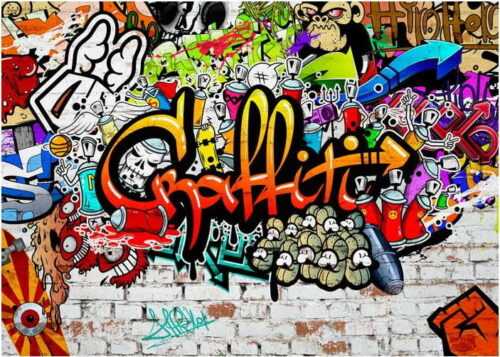 Velkoformátová tapeta Bimago Colourful Graffiti