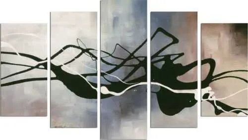 Vícedílný obraz Black Lines, 110 x 60 cm
