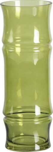 Zelená skleněná váza WOOOD Kane