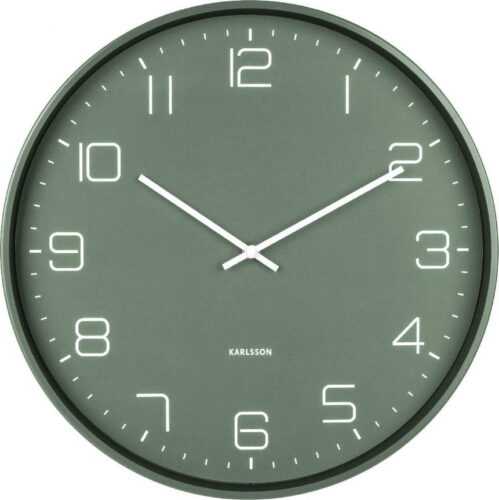 Zelené nástěnné hodiny Karlsson Lofty