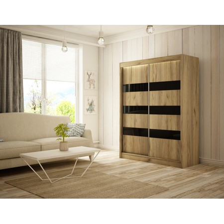 Kvalitní Šatní Skříň Solit 150 cm Dub Craft
