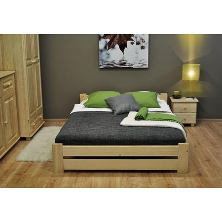 Postel Euro 160x200 masiv borovice Olše