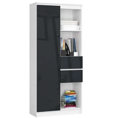 Regál R 80cm CLP R15 bílá/bílý lesk