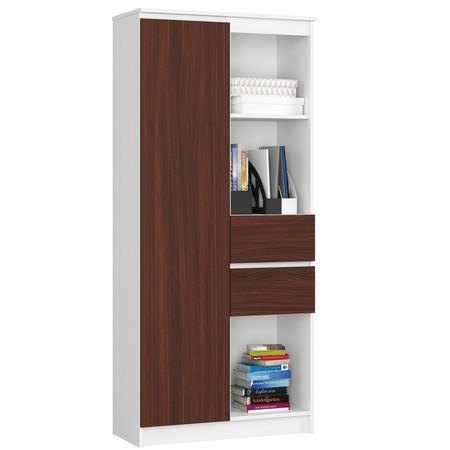 Regál R 80cm CLP R15 bílá/wenge