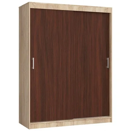 Šatní skříň posuvná 150 cm CLP MONO dub sonoma/wenge