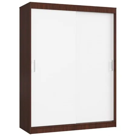 Šatní skříň posuvná 150 cm CLP MONO wenge/bílá