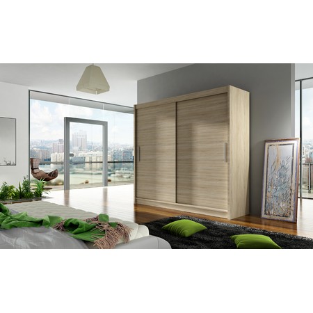 Velká šatní skříň BEGA I sonoma šířka 180 cm