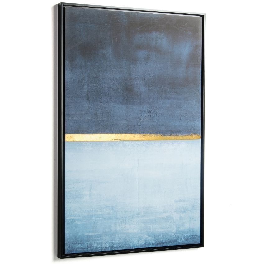 Modro zlatý abstraktní obraz LaForma Wrigley 90 x 60 cm LaForma