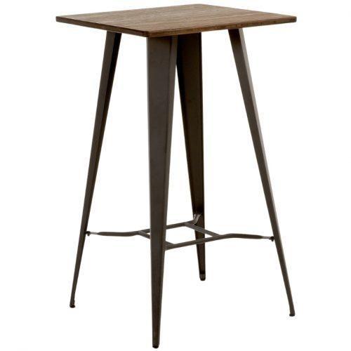 Hnědý bambusový barový stůl LaForma Malibu 60 x 60 cm LaForma