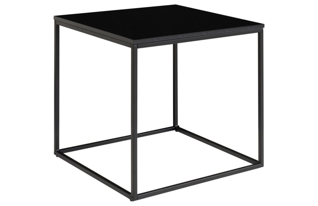 Nordic Living Černý kovový konferenční stolek Winter 45 x 45 cm Nordic Living