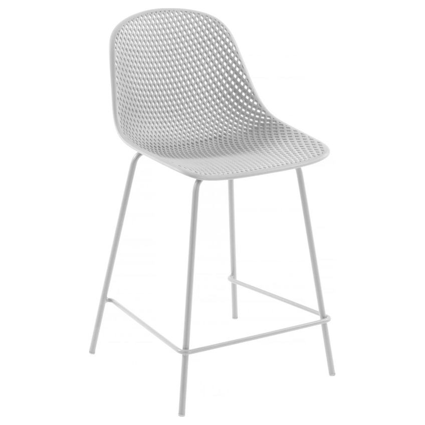 Bílá plastová barová židle LaForma Quinby 65 cm LaForma