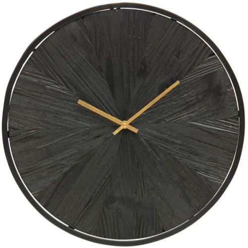 Hoorns Černé jedlové nástěnné hodiny Valey 42 cm Hoorns