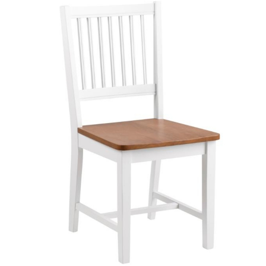 SCANDI Bílá dubová jídelní židle Frisbe SCANDI