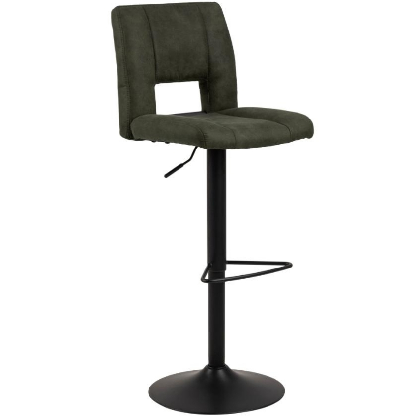 SCANDI Hnědá látková barová židle Richie 62-83 cm SCANDI
