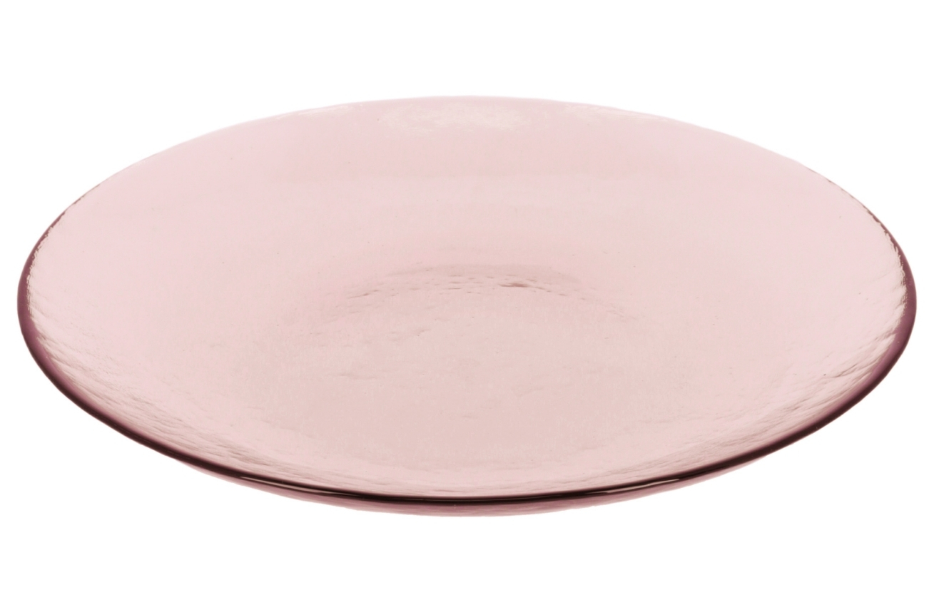 Růžový skleněný dezertní talíř LaForma Yida LaForma
