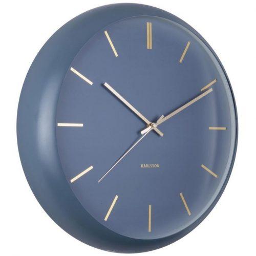 Time for home Modro-zlaté nástěnné hodiny Belene Ø 40 cm Time for home