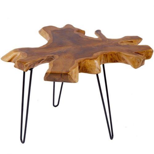 Moebel Living Masivní teakový konferenční stolek Tekka 60x58 cm Moebel Living