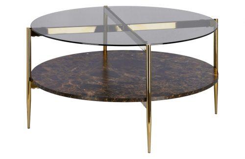 Skleněný kulatý konferenční stolek LaForma Kamilah 84 cm LaForma