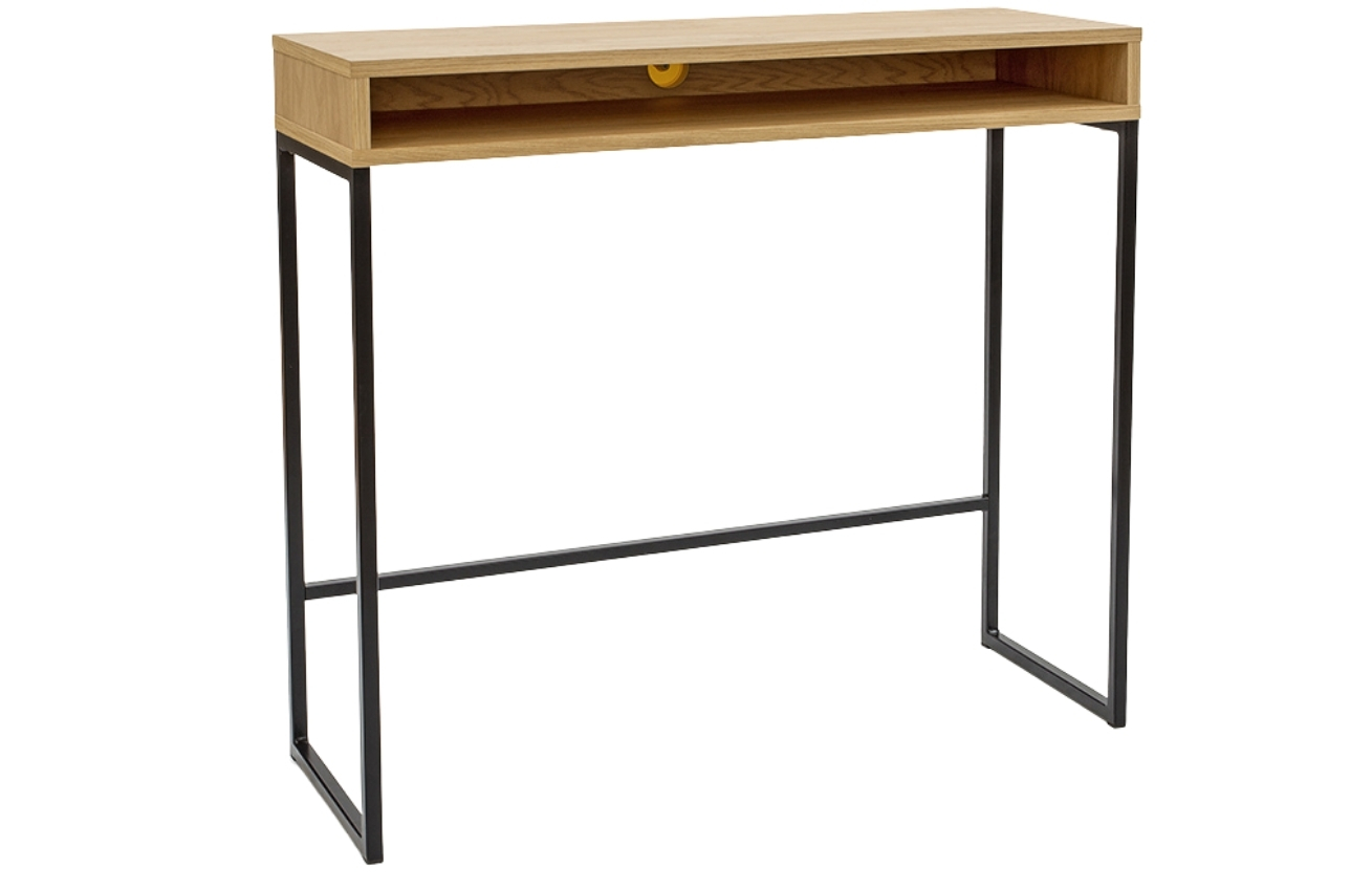 Dubový pracovní stůl Woodman Frame I. s kovovou podnoží 100 x 35 cm Woodman