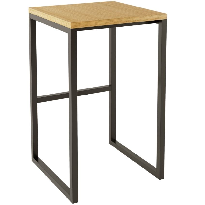 Dubová barová stolička Woodman Frame s kovovou podnoží 65 cm Woodman