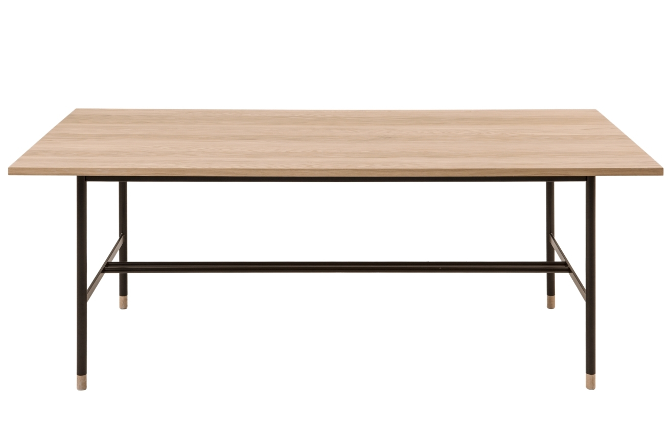 Dubový jídelní stůl Woodman Jugend II. s kovovou podnoží 200x95 cm Woodman