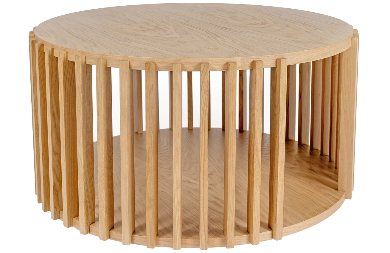 Dubový kulatý konferenční stolek Woodman Drum Ø 83 cm Woodman