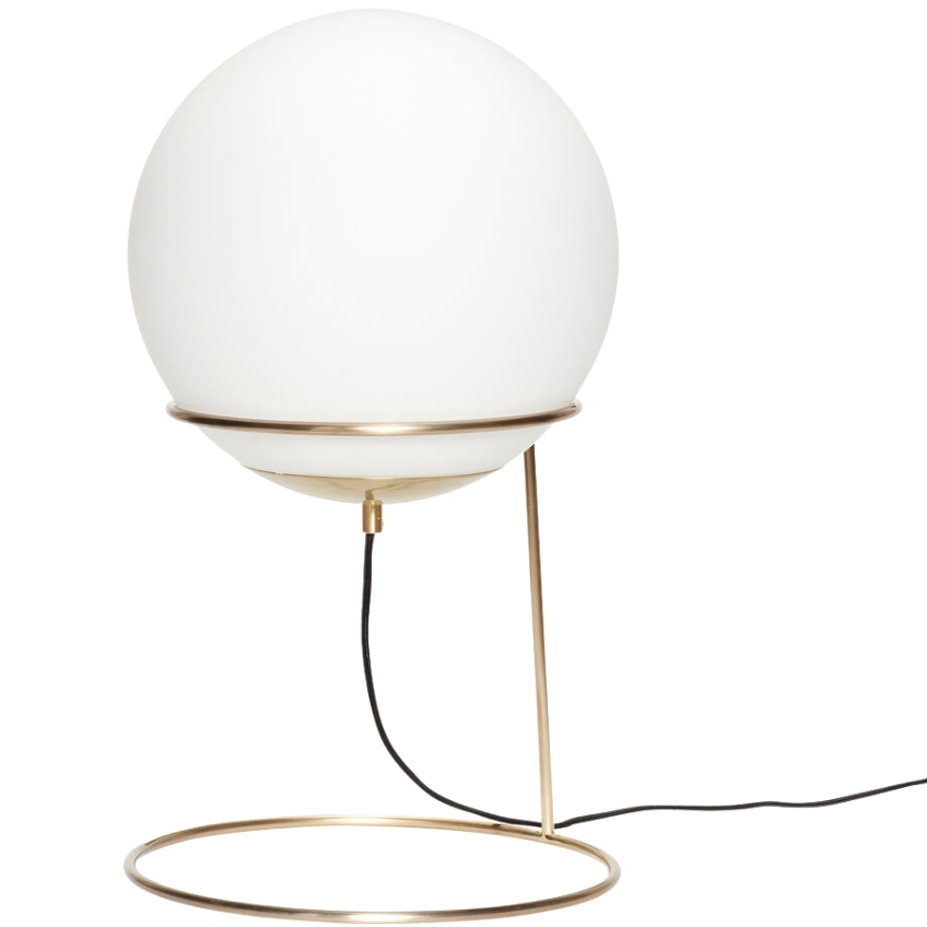 Bílo zlatá kovová stolní lampa Hübsch Loun 53 cm Hübsch