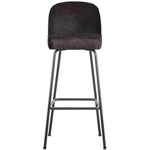 Hoorns Černá koženková barová židle Tergi 79 cm Hoorns