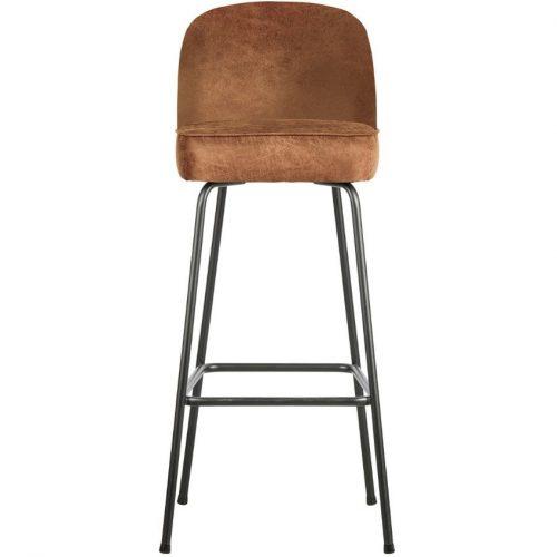 Hoorns Koňakově hnědá koženková barová židle Tergi 79 cm Hoorns