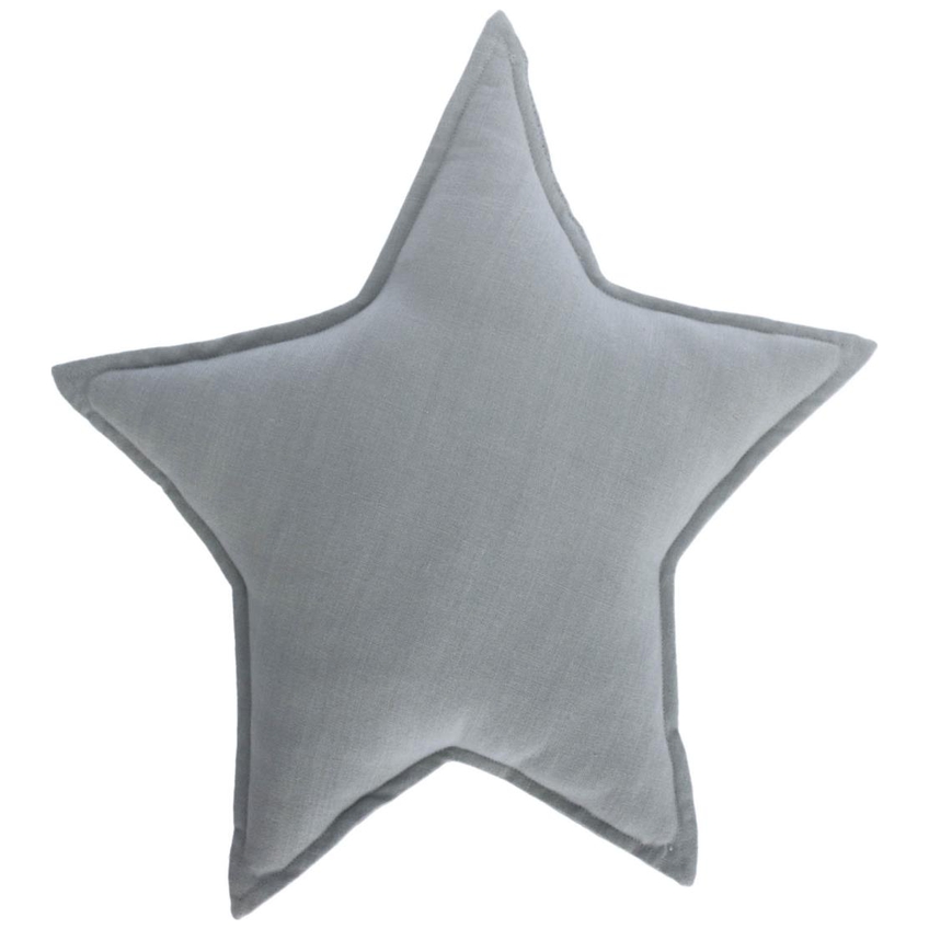 Šedý polštář LaForma Noor ve tvaru hvězdy 44 x 30 cm LaForma