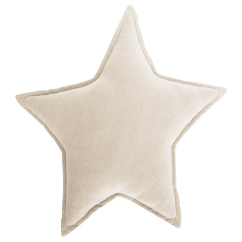 Béžový polštář LaForma Noor ve tvaru hvězdy 44 x 30 cm LaForma