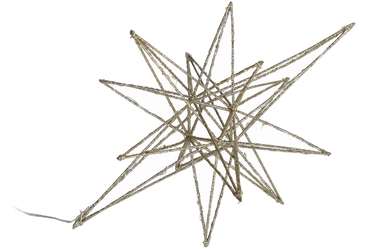 Malá zlatá vánoční světelná dekorace ve tvaru hvězdy LaForma Nicoletta LaForma