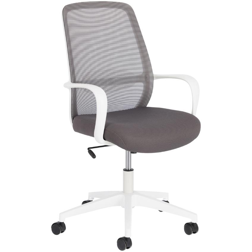 Bílo šedá látková kancelářská židle LaForma Melva LaForma