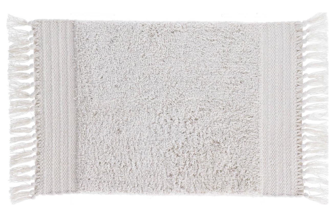Bílá bavlněná koupelnová předložka LaForma Nilce 40 x 60 cm LaForma