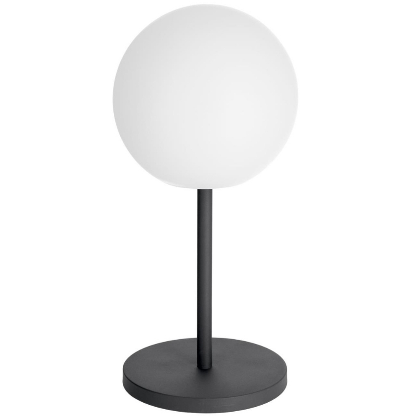 Bílá plastová stolní LED lampa s kovovou podnoží LaForma Dinesh LaForma