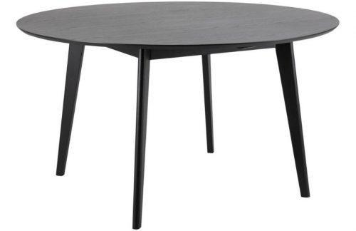 SCANDI Černý dřevěný jídelní stůl Diaz 140 cm SCANDI