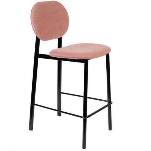 Růžová látková barová židle ZUIVER SPIKE 65 cm Zuiver