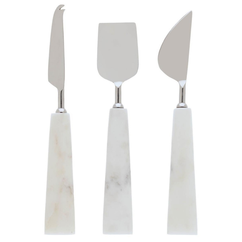 Sada tří bílých mramorových nožů na sýr LaForma Bluma LaForma