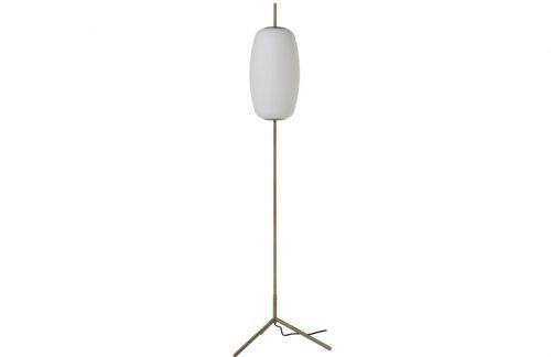 Opálově bílá skleněná stojací lampa Frandsen Silk FRANDSEN