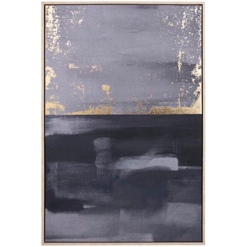 Černo šedý abstraktní obraz Bizzotto Rold 62 x 92 cm Bizzotto