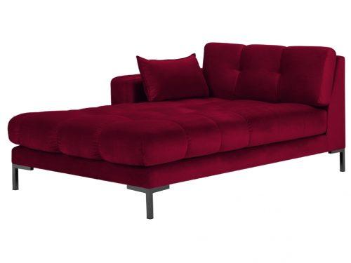 Vínově červená sametová lenoška MICADONI MAMAIA 185 cm