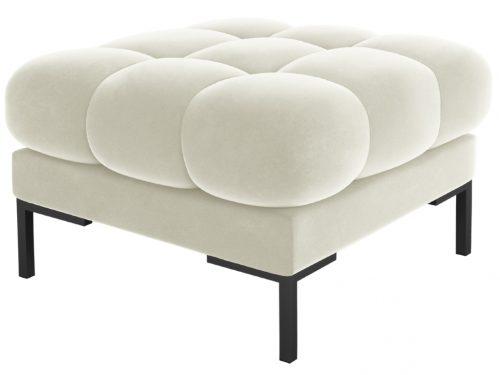 Krémová sametová podnožka MICADONI MAMAIA 60 x 60 cm MICADONI