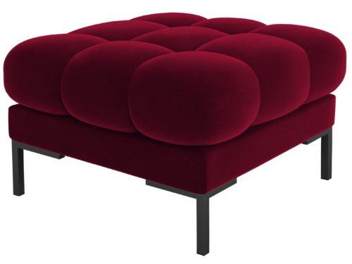 Vínově červená sametová podnožka MICADONI MAMAIA 60 x 60 cm MICADONI